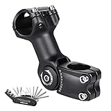 Jooheli Fahrrad Vorbauten Riser, 2 in 1Fahrrad Lenker Verlängerung 31,8mm mit Fahrrad Reparatur Werkzeuge, Fahrradvorbauten Verstellbar, Fahrrad Lenker Extender 0~60 Grad Einstellbar