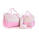 Unbekannt 5 teile/satz Multifunktions Baby Wickeltasche Anzüge für Mama Baby Flaschenhalter Mutter Mama Kinderwagen Mutterschaft Windeltaschen Sets