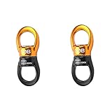 MagiDeal 2pcs 30KN Drehwirbel Drehkopf Swivel für Bergsteigen, Klettern, Rettung