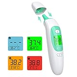 Fieberthermometer Kontaktloses Stirn- und Ohrfieberthermometer Digitales Medizinisches Temperaturthermometer für Erwachsene Kinder Babys und Objekt mit Hochtemperaturalarm