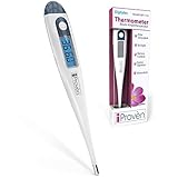 Basalthermometer - Ovulationsprädiktor - BBT für Fruchtbarkeitsmessung - Mit Hintergrundbeleuchtung - Genaue 1/100 Grad - Hochempfindlich - Für Natürliche Familienplanung - BBT-113i von iProven