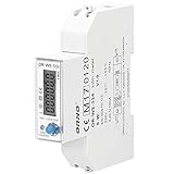 Orno LCD digitaler Wechselstromzähler 1-Phasen-Stromzähler mit RS485 Port und MID Zertifikat, 100A Energieverbrauch
