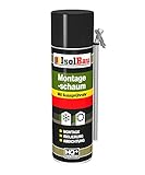 Isolbau Adapterschaum Montageschaum 1 x 500 ml Aussprührohr Bauschaum PU-Schaum Füllschaum Dämmschaum Innen Aussen Fenster…