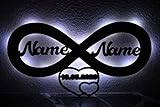 Led Unendlichkeitszeichen mit Namen Liebe Liebesbeweise zur Hochzeit Verlobung Jahrestag Hochzeitsgeschenke Wohnzimmer Schlafzimmer Freundin Partner Geschenk