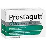 Prostagutt® duo 160/120 mg Weichkapseln – Pflanzliches Arzneimittel zur Reduktion des Harndrangs bei gutartiger Prostatavergrößerung – 120 Filmtabletten