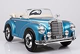 Toyas Mercedes Benz 300s Oldtimer Lizenz Kinderfahrzeug mit 2X 35W Motor Kinderauto Elektroauto Fernbedienung MP3 Anschluss in Blau