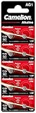 Camelion 12051001 Alkaline Knopfzellen ohne Quecksilber AG1/LR60/LR621/364/1,5 Volt, 10er-Pack