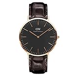 Daniel Wellington Classic York, Dunkelbraun/Roségold Uhr, 40mm, Leder, für Herren