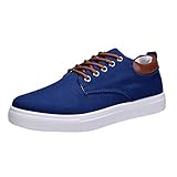 Ansenesna Herren Schuhe Canvas Zum Schnüren Elegant Sneaker Männer Teenager Weiße Sohle Outdoor Freizeitschuhe