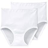 Schiesser Damen Starlet Taillenslip (2 Pack) Taillenslips, Weiß (100-weiss), 46 (2er Pack)