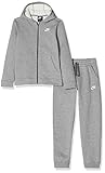 Nike Jungen U NSW CORE BF TRK Suit Tracksuit, Carbon Heather/Dark Grey/Carbon Heather/(White), S