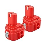 [2 Stück] Powayup 12V 3.0Ah Ni-Mh Ersatz für Makita 1220 1222 PA12 1233S 1234 1233 1235 1235B 1235F 192696-2 192698-8 192698-A 193138-9 193157-5 Werkzeugakku