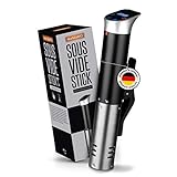 MANGIATO® Premium Sous-Vide Stick – Präzisionskocher [1200W] – [0°C-95°C] Temperaturbereich [± 0,1°C] – Wasserdicht & ultraleise – Bis [15l] Volumen – Präzise Temperatureinstellung & digitaler Timer