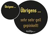 PEESIGN Effekt Aufkleber Sticker Urinal GEIL GEPINKELT Urinal Spiel