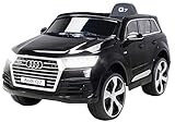 Actionbikes Motors Kinder Elektroauto Audi Q7 4M Highdoor - Lizenziert - 2 x 45 Watt Motor - Fernbedienung - Elektro Auto für Kinder ab 3 Jahre (Highdoor Schwarz)