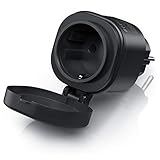 CSL - Wlan Outdoor Steckdose - für den Außenbereich - WiFi Smart Socket schaltbar - kompatibel mit Android Apple iOS Smartphone Tablet PC - Amazon Alexa Google Home