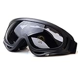 QMFIVE Airsoft X400 Winddichte Staubdicht Schutz Taktische Schutzbrille Motorrad Gläser Transparente Linse für Jagd Radfahren Skifahren Taktische Outdoor Sport (GY)