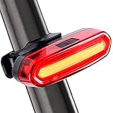 LIUHAN Fahrradrücklicht, USB wiederaufladbar Fahrradrücklicht Super hell LED Fahrrad Hintergrundbeleuchtung Wasserdicht Fahrradrücklicht mit 4 Modi
