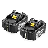 ENERGUP 2 Stück 18V 5000mAh Lithium Ersatz Akkus für Makita BL1860B BL1860 BL1850B BL1850 BL1840 BL1830 BL1820 194205-3 Werkzeugakkus