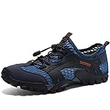 FLARUT Herren Sommer Trekking Sandale Wanderschuhe Super Atmung Draussen Hiking Schuhe Mesh Vamp Wasserschuhe Sport Laufen Klettern (40EU, Blau)