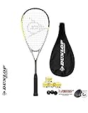 Dunlop Ti Series Squashschläger (Verschiedene Optionen) (1 x Squashschläger + 3 Squashbälle Hyper Lite Ti)