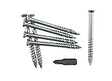 100 St. - 5,5x50mm A4 Terrassenschrauben Edelstahl Torx TX 25 rostfrei