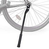 WOTOW Fahrradständer verstellbar Aluminiumlegierung Fahrradseite Ständer Fahrradseitenständer Verdeckte federbelastete Verriegelung rutschfeste Rückseite für 24-27,5-Zoll Mountainbike