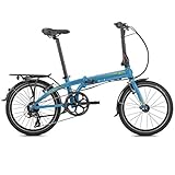 Tern Faltrad Link C8 Fahrrad 8 Gang 20 Zoll Alu Kettenschaltung Shimano Ständer Gepäckträger, CB19PFCO03HDR, Farbe Blau