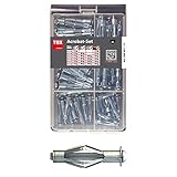 TOX Metall-Hohlraumdübel-Sortiment Acrobat Set verzinkt 60 tlg., für Befestigungen in Gipskartonplatten, 1 Stück,  094901111