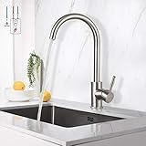 BONADE Niederdruck Küchenarmatur Edelstahl Spültischarmatur 360° Drehbare Niederdruckarmatur Wasserhahn Küche Spülbecken Einhebelmischer