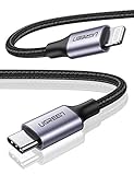 UGREEN USB C auf Lightning Kabel MFi Zertifiziert Power Delivery Ladekabel Lightning USB Typ C kompatibel mit iPhone 12, 12 Pro, 11, 11 Pro, XR, XS, X, iPad 2020, AirPods Pro, AirPods Max (1M)