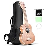 Hricane Ukulelen, Sopran 21 Zoll Professional Hawaii-Gitarre Musikinstrumente Kleine Gitarrenpackung mit Tasche