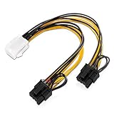 PC24 Shop & Service Y-Kabel 1x 6pin PCIe Anschluss (Buchse) auf 2X 6+2pin PCIe Anschluss (Stecker)