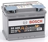 Bosch Automotive 0092S5A050 Batterie AGM 12 V 60 mAh 680 A B13