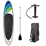 SUP Board Stand up Paddle Paddling Speed 320x76x15cm aufblasbar Alu-Paddel Hochdruck-Pumpe Rucksack Kick-Pad bis 150KG gewebtes Drop Stitch