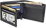 TRAVANDO ® Geldbörse Herren Tokyo mit RFID Schutz Geldbeutel schwarz Portemonnaie Portmonaise Geldtasche Brieftasche Hochformat Herrengeldbeutel Herrenbörse Herrengeldbörse Portmonee Geschenk Wallet