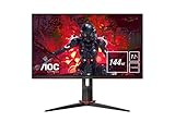 AOC Gaming 27G2U - 27 Zoll FHD Monitor, 144 Hz, 1ms, FreeSync Premium (1920x1080, HDMI, DisplayPort, USB Hub) schwarz / rot