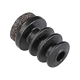Adsamm® | 32 x Lamellenstopfen mit Filz/Ø 16 mm/Innen Ø 12-14 mm/Schwarz/rund/Kunststoff-Möbelgleiter mit Filz für Stahlrohrstühle