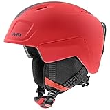 uvex Unisex Jugend heyya pro Skihelm, race red mat, 51-55 cm