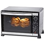 ROMMELSBACHER Back & Grill Ofen BG 1805/E - 42 Liter Backraum, 7 Heizarten, Umluft, Drehspieß, Temperaturen von 80 - 230 °C, Doppelverglasung, Innenbeleuchtung, Zeitschaltuhr, 1800 W, Edelstahl