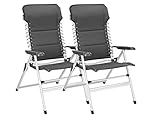 2er Set stabile XXL Campingstühle gepolstert - klappbar & leicht - Relaxsessel mit Komfort