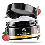 SKIN PRO natural® Bio Tagescreme mit Hyaluron-Säure und Aloe Vera, hochwertige Anti Aging Feuchtigkeits-Creme zur täglichen Gesichtspflege, Gesichtscreme Vegan 100ml - Made in Germany