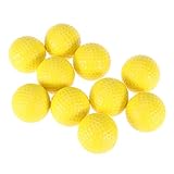 WINOMO Indoor Praxis PU Golfbälle Weiche Elastische Training Golfbälle 10 stücke (Gelb)