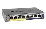 NETGEAR GS108PE Switch 8 Port Gigabit Ethernet LAN PoE Switch Plus (Netzwerk Switch mit 4x PoE 53W, Managed mit IGMP, QoS, VLAN, ProSAFE Lifetime-Garantie)