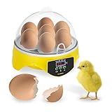 7 Eier Mini Digital Inkubator Vollautomatische Brutmaschine Brutkasten Temperatur und Feuchtigkeitsregulierung Für Huhn Enten Gänse Geflügel Taube Wachtel