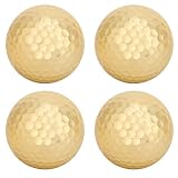 4-teilige Golfbälle, doppelschichtige goldene Golfbälle für das Golfübungs-Trainingszubehör