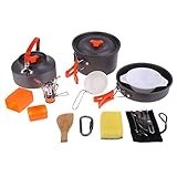 Sharplace Camping Kochgeschirr Campinggeschirr Ultraleicht Picknick Geschirr Set