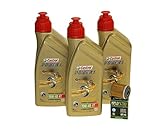 Öl Wechselset 3 Liter Castrol SAE 10W-40 Power 1 4T inkl. Ölfilter Hiflo HF142 für Yamaha YZ 250, YFM 350, WR 250, TM Racing 250, 450, 660