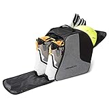 PENGDA Skischuhtasche Skistiefeltasche Extra große Umhängetasche mit Helmfach für Jacke, Helm, Schutzbrille, Handschuhe (Grau)