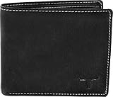 URBAN FOREST, Cntmp, Leder, Geldbörse, Portemonnaie, Börse, Brieftasche, Querformat, Natur-Leder, 11x9,5x1,5 (B x H x T), Farbe:Schwarz